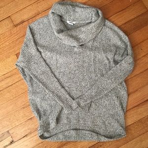 Grey Cowl Neck Dolman Sleeve chunky sweater small